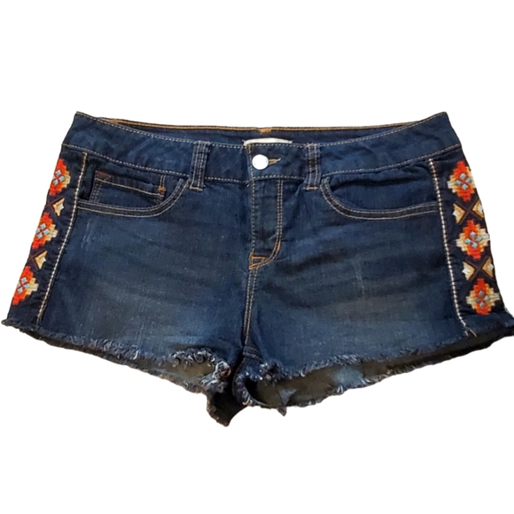 Denim Society Western Embroidered Shorts sz 11 EUC - Picture 1 of 9